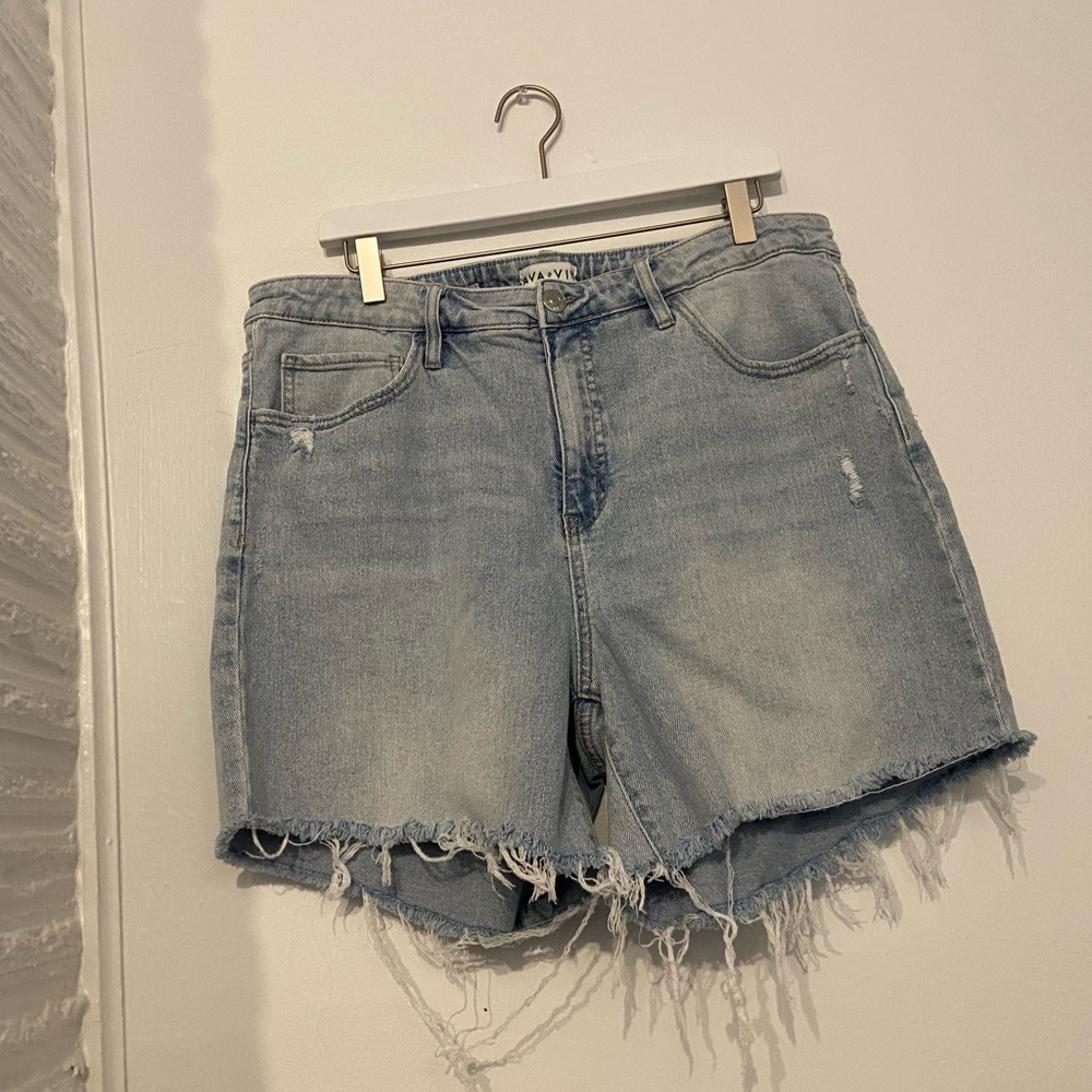 Ava & Viv High-Waisted Jean Shorts